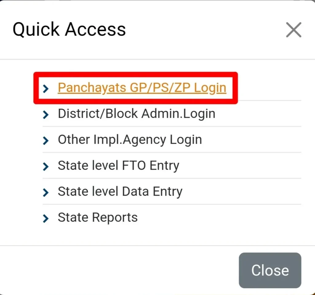 Nrega Panchayats Login